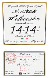 Tequila ArteNom Selección 1414 Reposado Additive Free