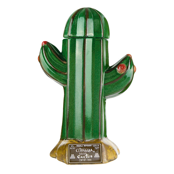 La Cofradia Cactus Reposado Tequila 750 ML Ceramic Bottle, 40% ABV