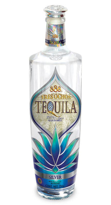 888 Tres Ochos Tequila Silver 750 ML. Perfect Gift for CNY.