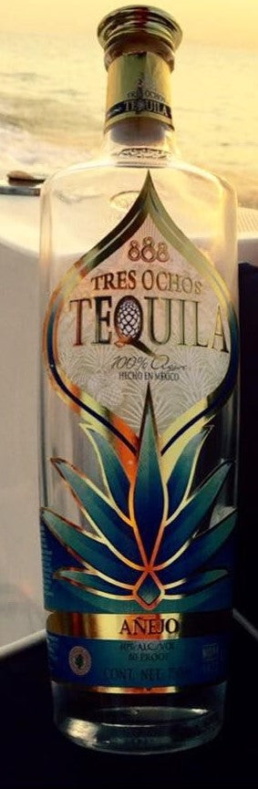 888 Tres Ochos Tequila Anejo 750 ML Aged 3 Years. Perfect Gift for CNY